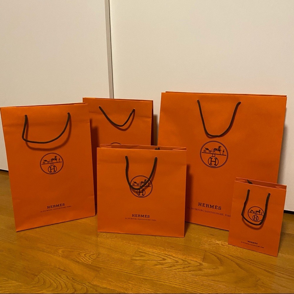 Hermes Shopping Bags Set of 5